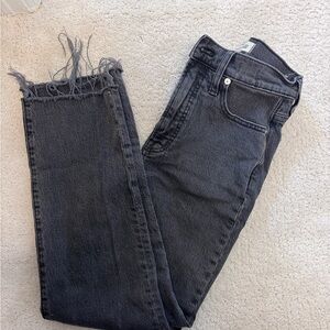 Madewell perfect vintage straight - raw hem edition Lunar wash. Size 24